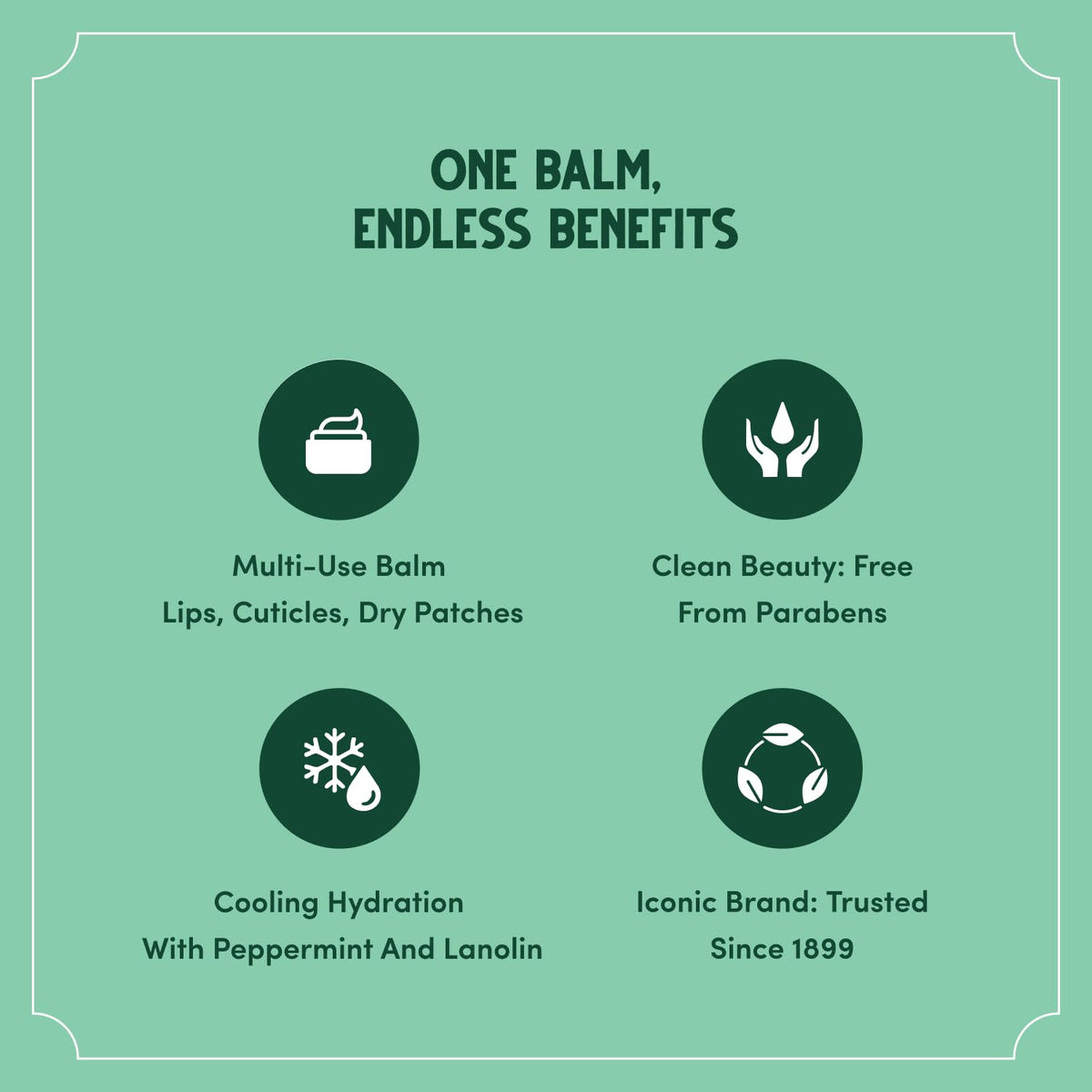 Bag Balm with Vitamin E supports hydrated lips for daily use.