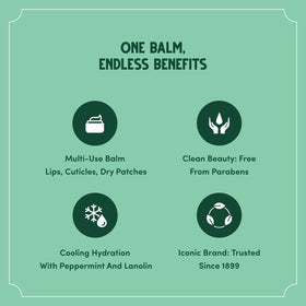 Bag Balm with Vitamin E supports hydrated lips for daily use.