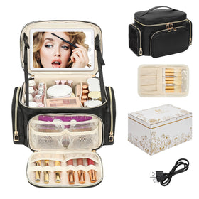 Bagmoly easy-to-carry handle makes on-the-go makeup organization effortless.