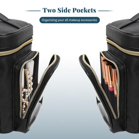 Bagmoly front pocket and pockets hold lipsticks and small tools securely while traveling.