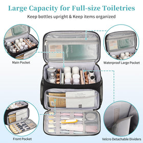 Bagmoly organized compartments keep toiletries neatly arranged and easy to reach.