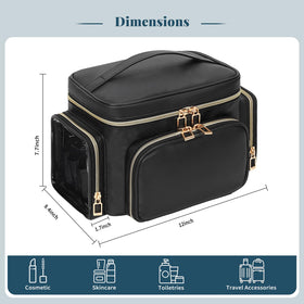 Bagmoly side pockets store toiletries and travel essentials with easy access.