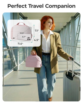 BAGSMART cosmetic organizer with mesh pockets keeps items neatly secured
