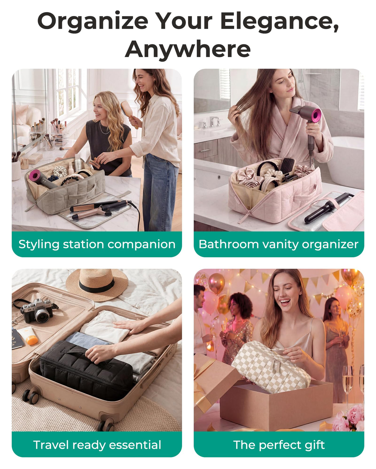 BAGSMART lightweight padded protection cushions tools during travel.