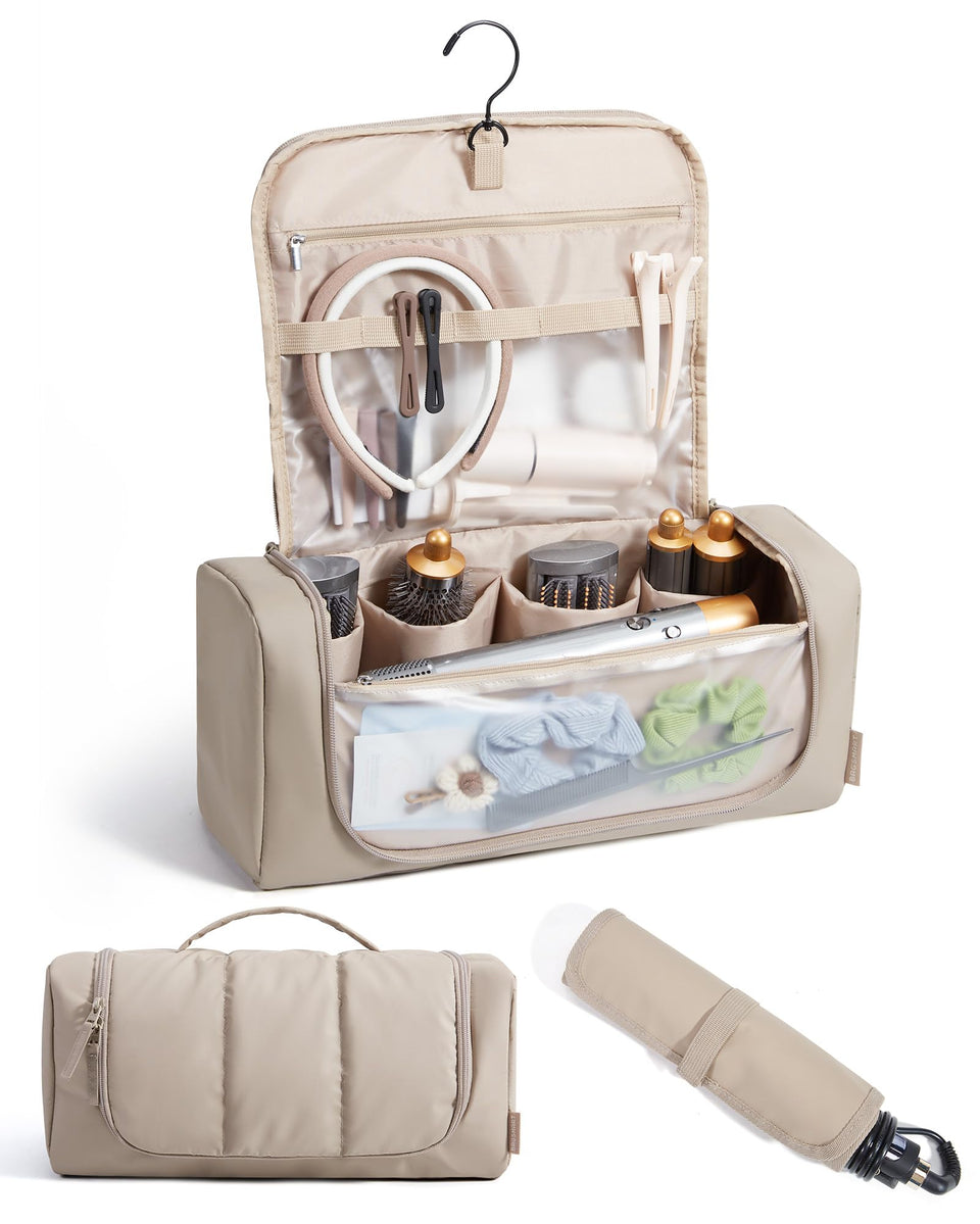 BAGSMART hair tool organizer exterior, ideal for organized travel.