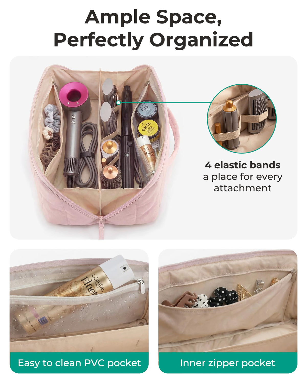 BAGSMART travel-friendly bag with convenient carry handle for easy transport