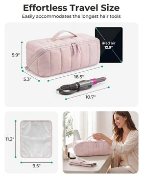BAGSMART lightweight quilted shell provides cushioned protection during travel