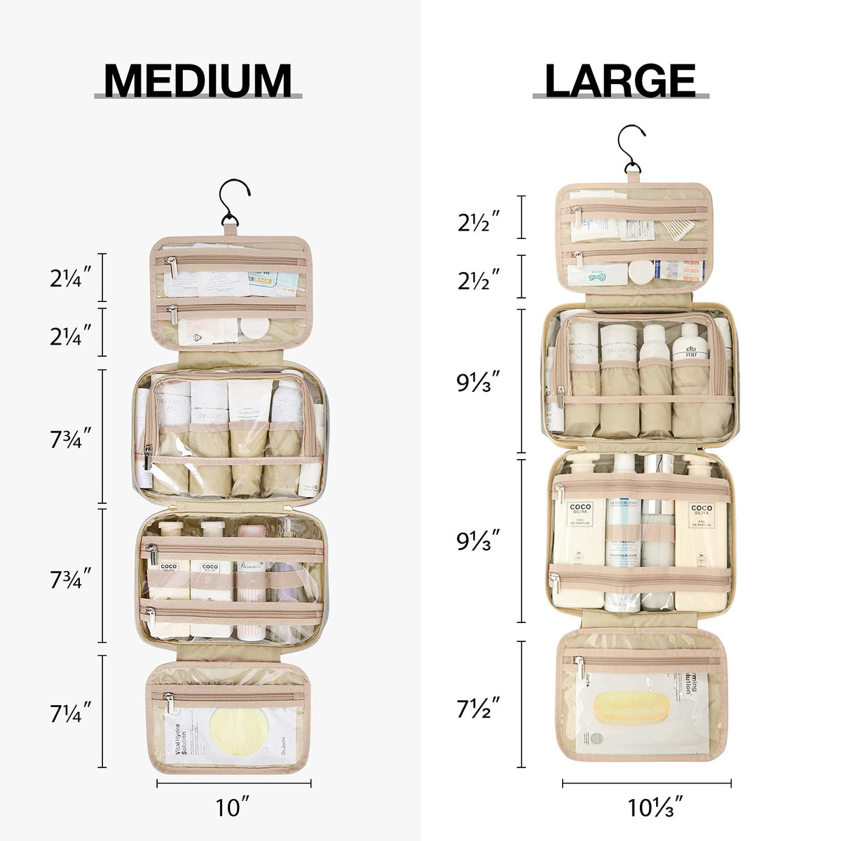 BAGSMART 360-degree swivel hook offers versatile hanging options