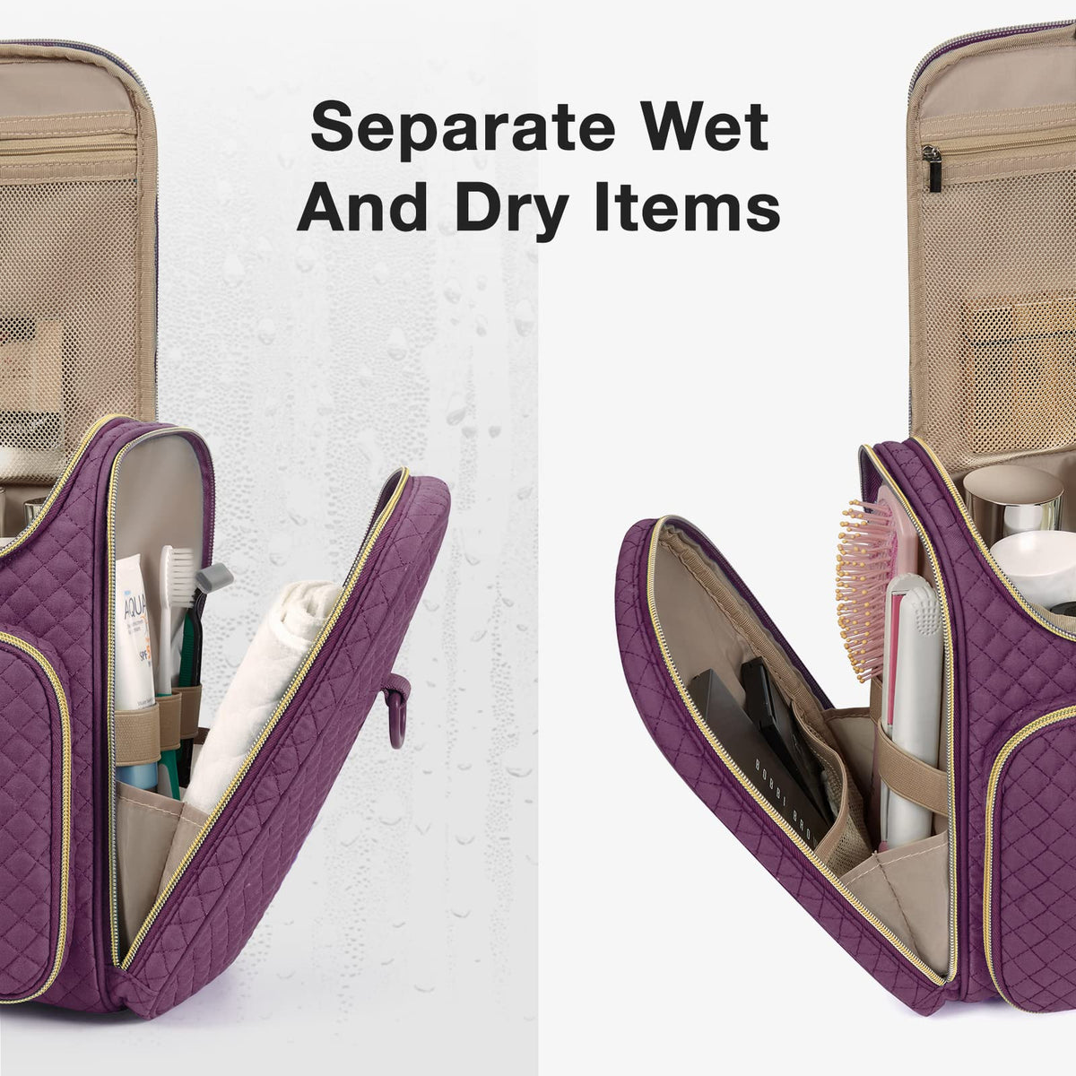 BAGSMART detachable strap and swivel hook offer versatile carrying options.