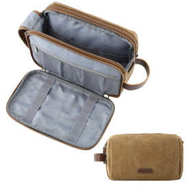 BAGSMART Toiletry Bag with waterproof back pocket for organized travel essentials.