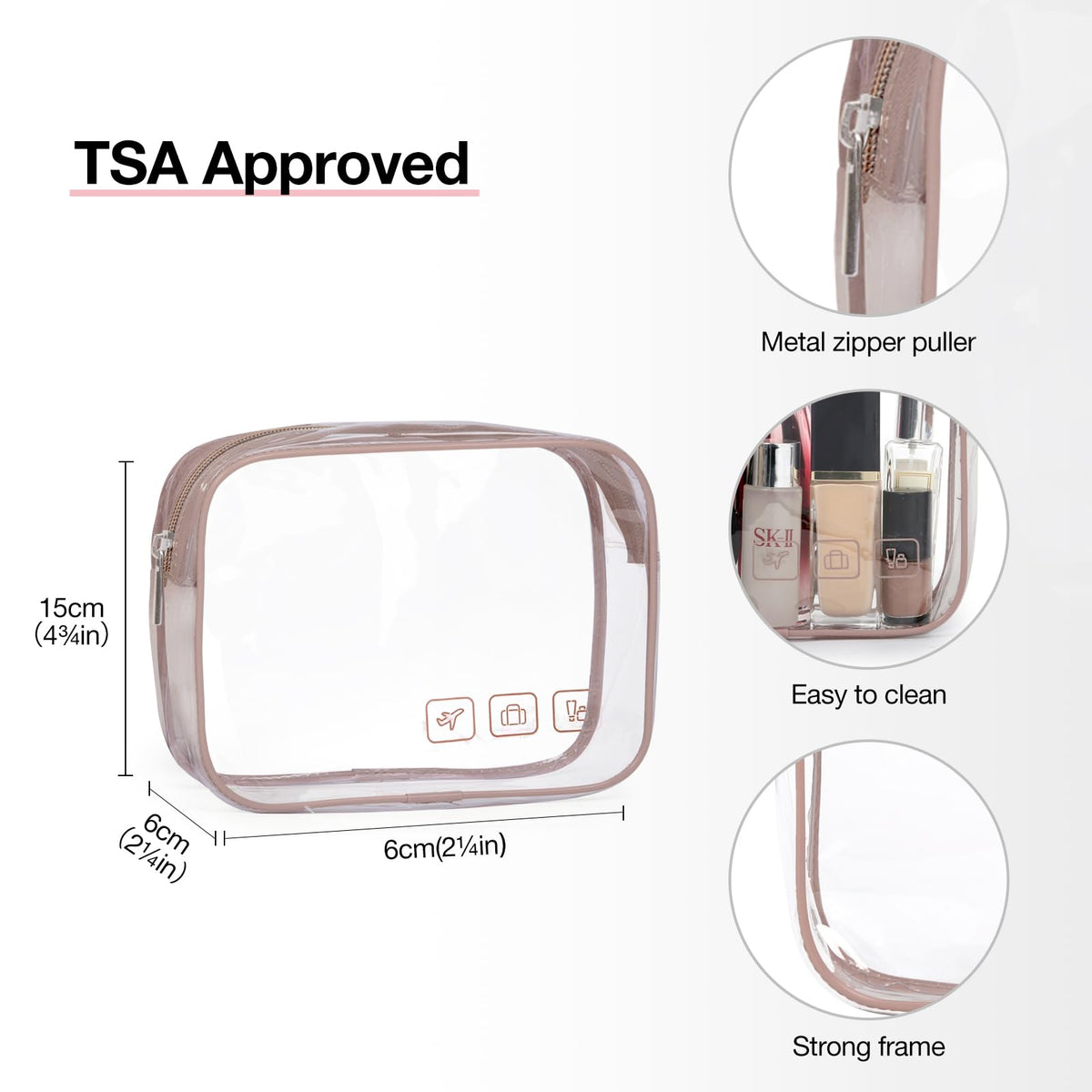 BAGSMART four-compartment layout keeps items separated and easy to locate.