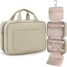 BAGSMART Toiletry Bag with hanging hook for easy access on the go.
