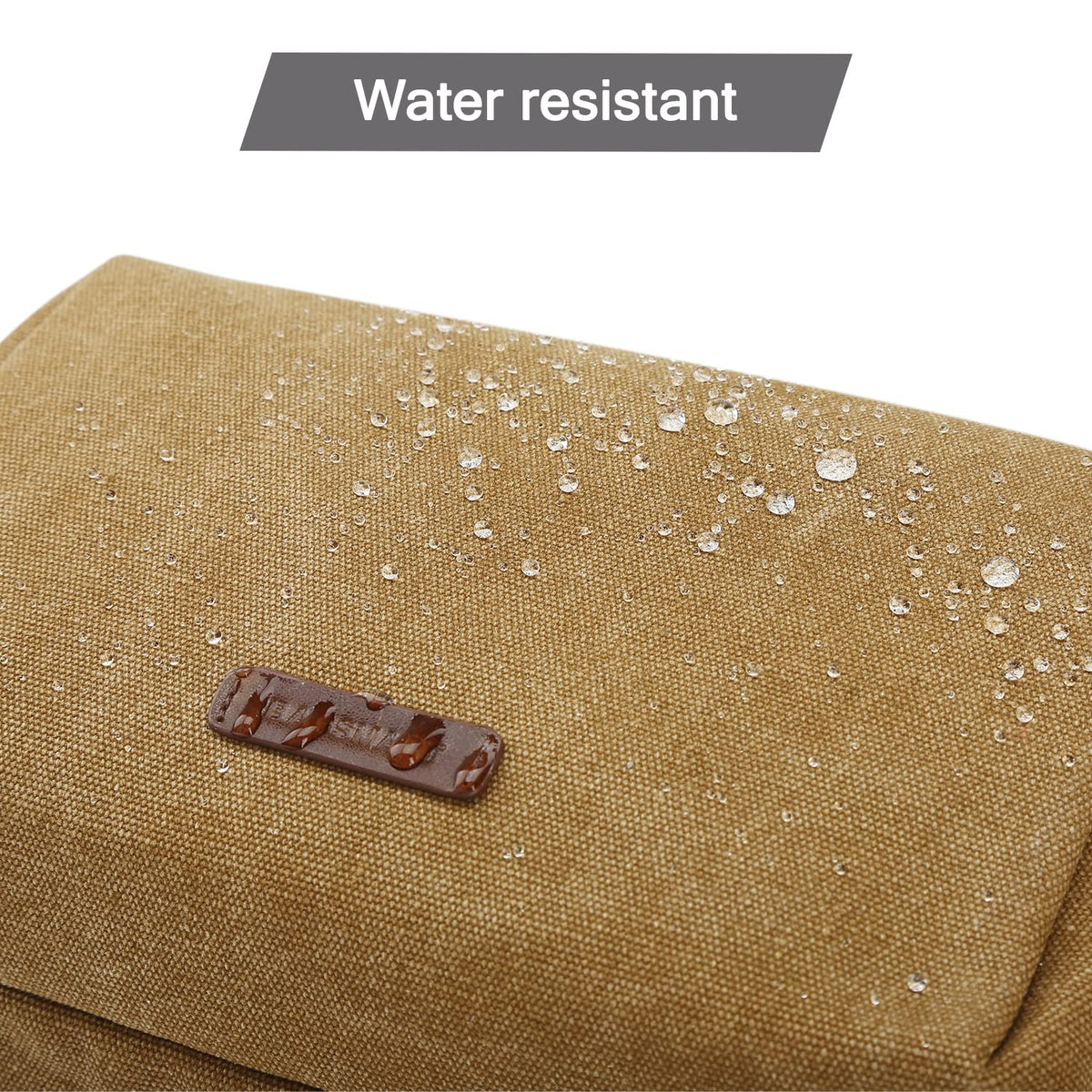 BAGSMART leather handle design adds sturdy, convenient grip while packing.