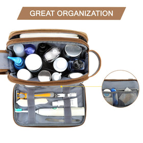 BAGSMART Dopp kit with elastic band design keeps items organized.