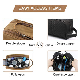 BAGSMART khaki back pocket is waterproof for damp items.