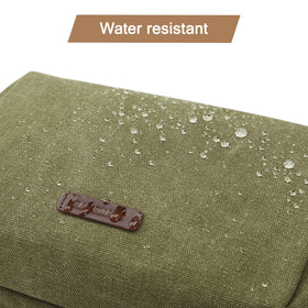 BAGSMART Toiletry Bag back pocket waterproof area keeps damp items separated.