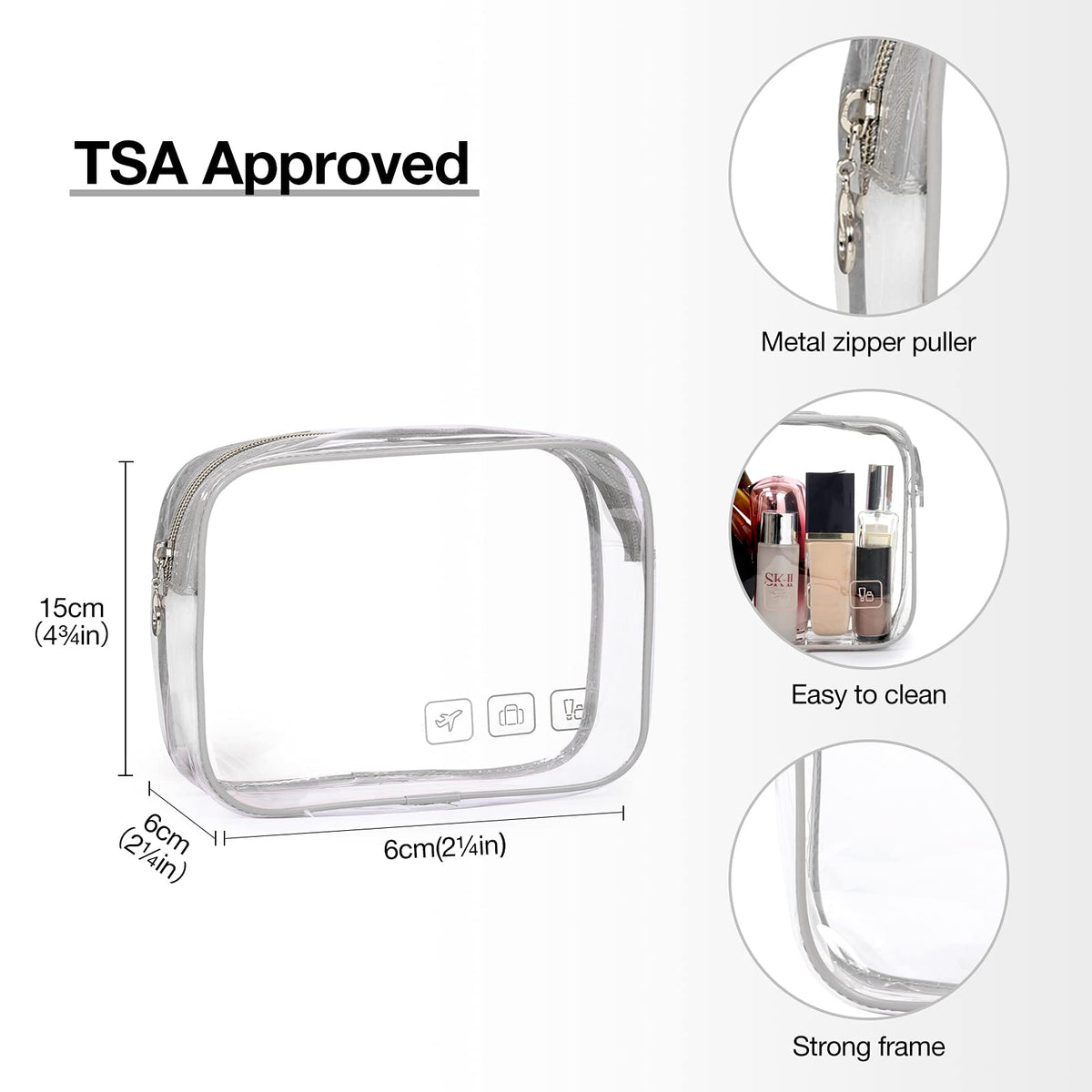 BAGSMART ideal for overnight stays, gym showers, and outdoor trips