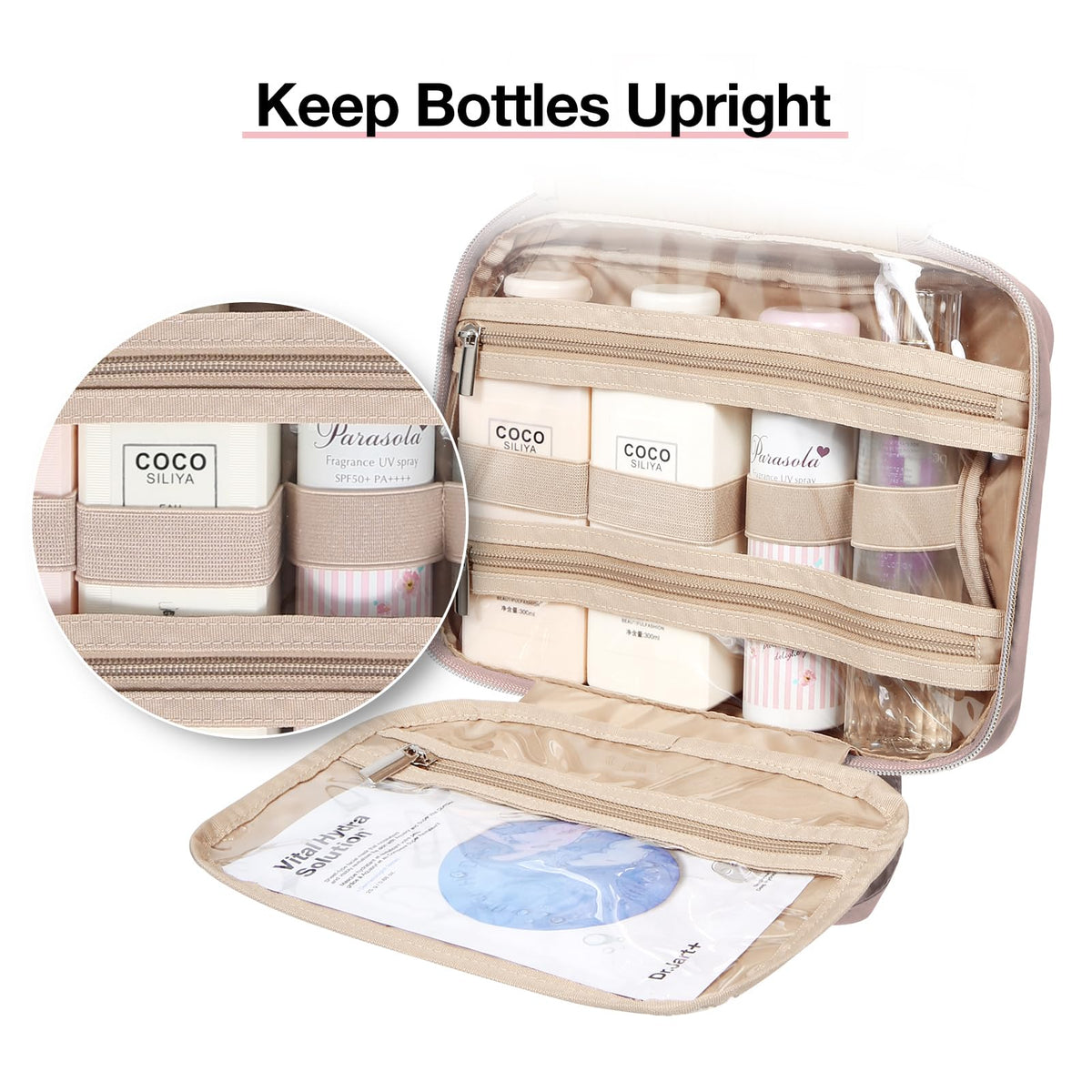 BAGSMART transparent sides provide quick content overview for easy packing checks.