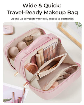 BAGSMART travel bag rear compartment stores larger palettes securely during travel