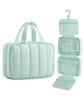 BAGSMART travel toiletry bag with hanging hook for easy access.