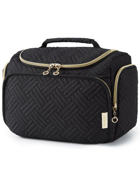 BAGSMART travel toiletry bag large open layout for quick access