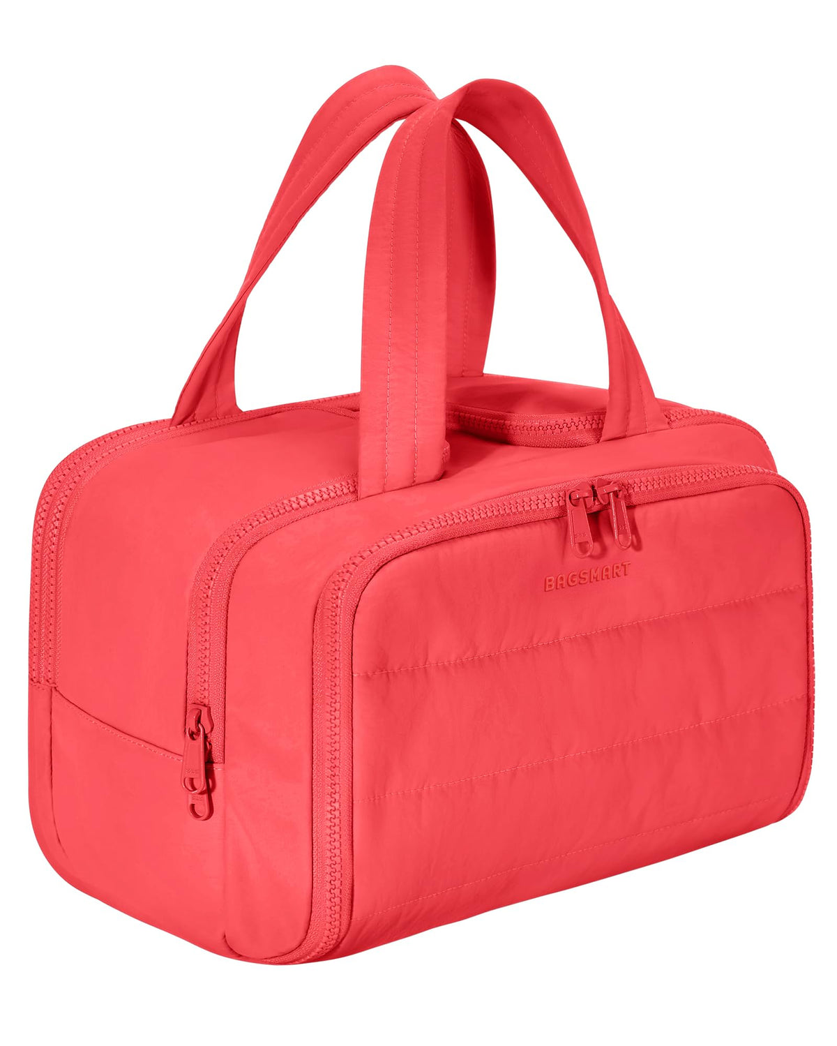 BAGSMART travel toiletry bag wide-open design for quick access and visibility.