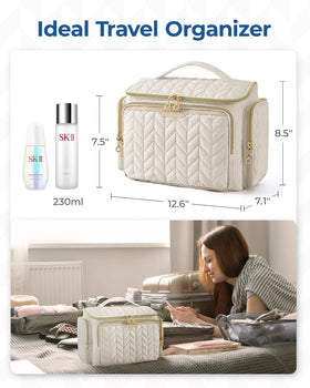 BAGSMART wide-opening travel bag with two-way zippers for quick access