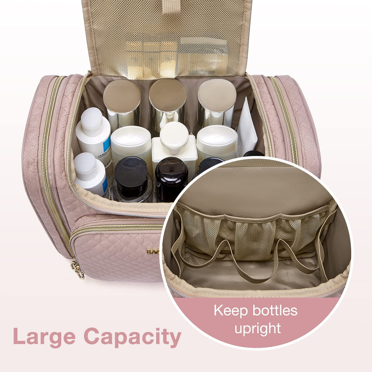 BAGSMART water-resistant peach-skin bag protects contents during travel.