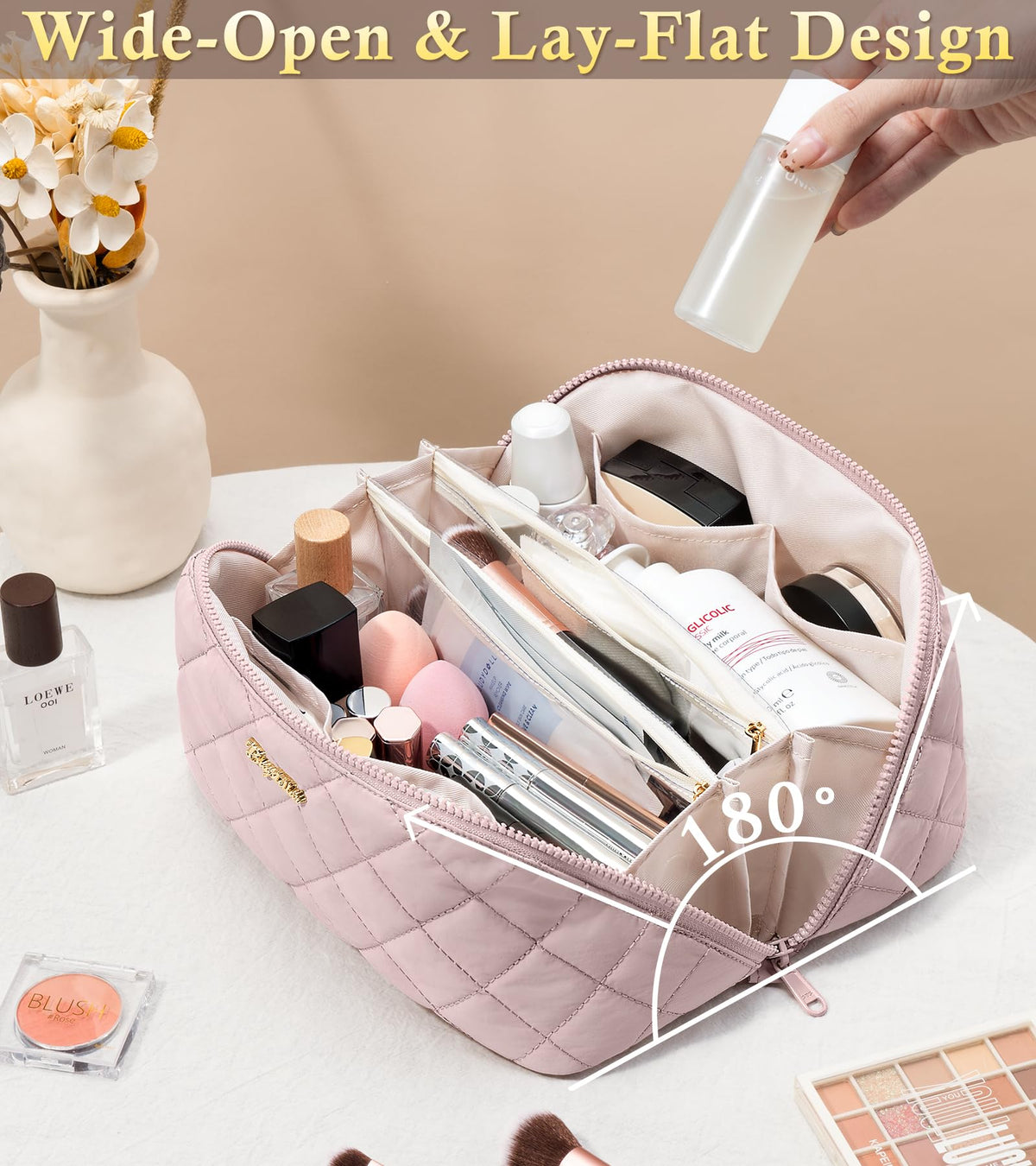 Bagstellar 180-degree wide opening for quick item retrieval