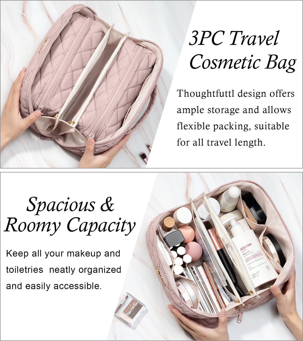 Bagstellar 3-piece set detachable pouches for versatile on-the-go organization