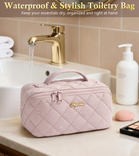 Bagstellar built-in PVC pockets keep brushes tidy and clean