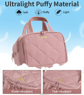 Bagstellar front pocket holds brushes neatly for easy access during travel.