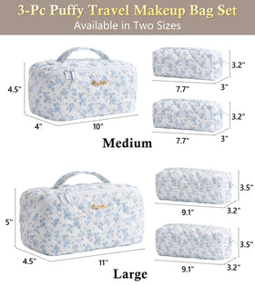 Bagstellar large-capacity makeup bag with wide opening for easy access