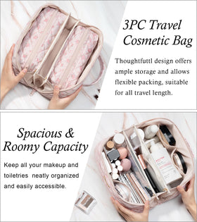 Bagstellar puffy toiletry bag with water-resistant lining