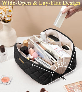 Bagstellar travel makeup bag with detachable pouches enables flexible organization on the go.