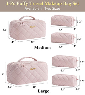 Bagstellar travel makeup bag diamond stitch close-up highlights stylish durability