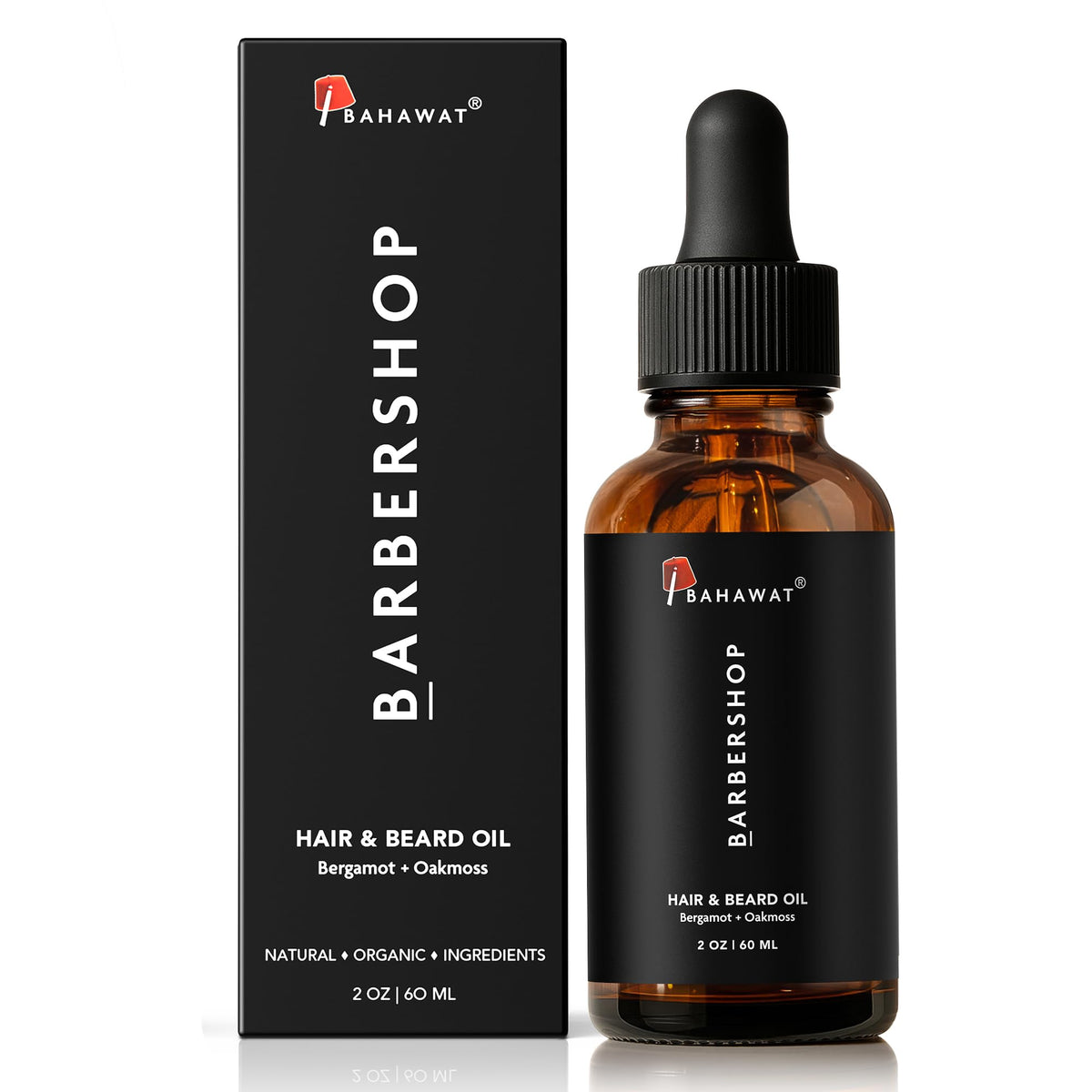 BAHAWAT oil bottle showing argan and jojoba components
