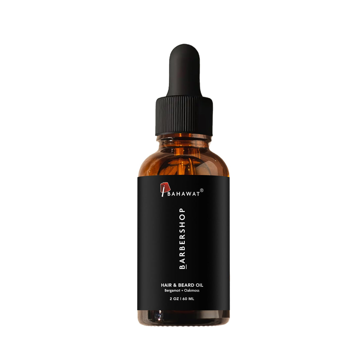 BAHAWAT beard oil bottle with barbershop scent for daily grooming