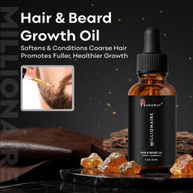 BAHAWAT Beard Oil applied to beard to tame flyaways