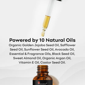 BAHAWAT Beard Oil quick-absorb formula on hand for non greasy shine