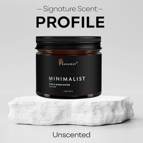 Close-up of BAHAWAT unscented beard butter jar for easy application