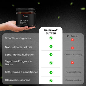 BAHAWAT leave-in application scene shows quick daily conditioning routine.