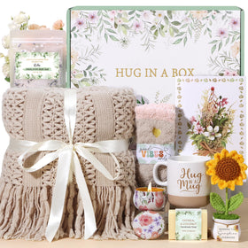 Baicai hug in a box sunflower gift with sunflowers and box for a warm birthday surprise.