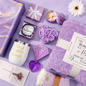 Baicai luxury self-care gift box with plush items for cozy moments.