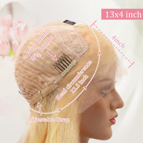 Baierte body wave texture adds movement and volume to the blonde wig.