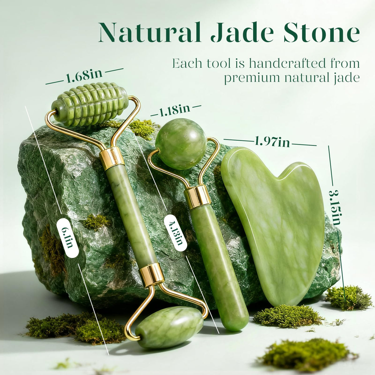 BAIMEI IcyMe cooling jade to refresh morning skin.