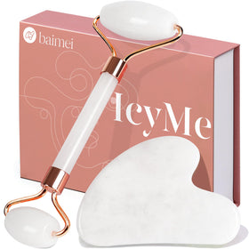 BAIMEI IcyMe Jade Roller close-up for cooling facial massage and refreshed skin.