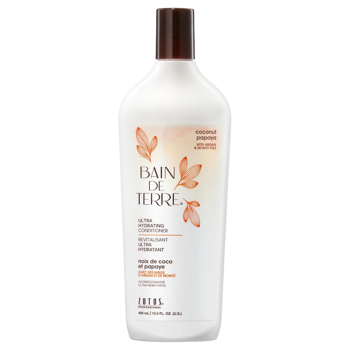 Bain de Terre Coconut Papaya conditioner jar front for deep moisture and shine