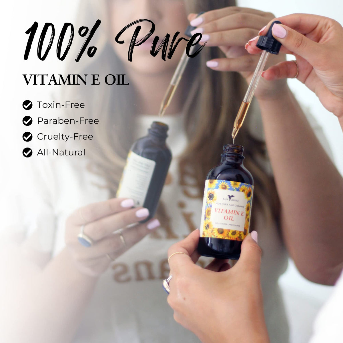 Baja Basics Organic sunflower oil ingredients showcase clean skincare