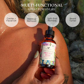 Baja Basics prickly pear seed oil smooths hair ends and controls frizz